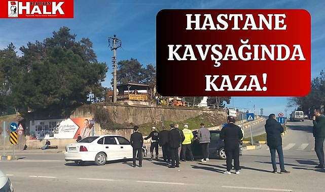 Hastane Kavşağında Kaza!