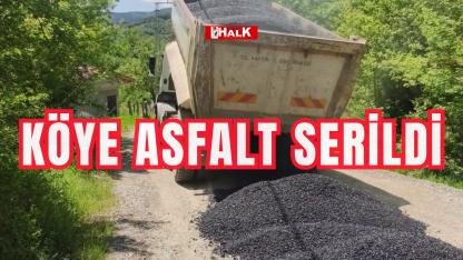 Köye asfalt serildi