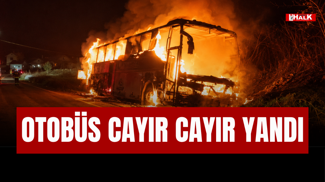 OTOBÜS CAYIR CAYIR YANDI