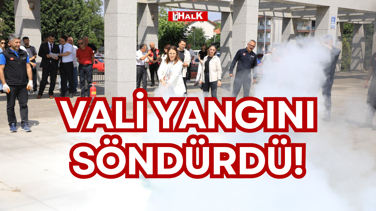VALİ YANGINI SÖNDÜRDÜ!