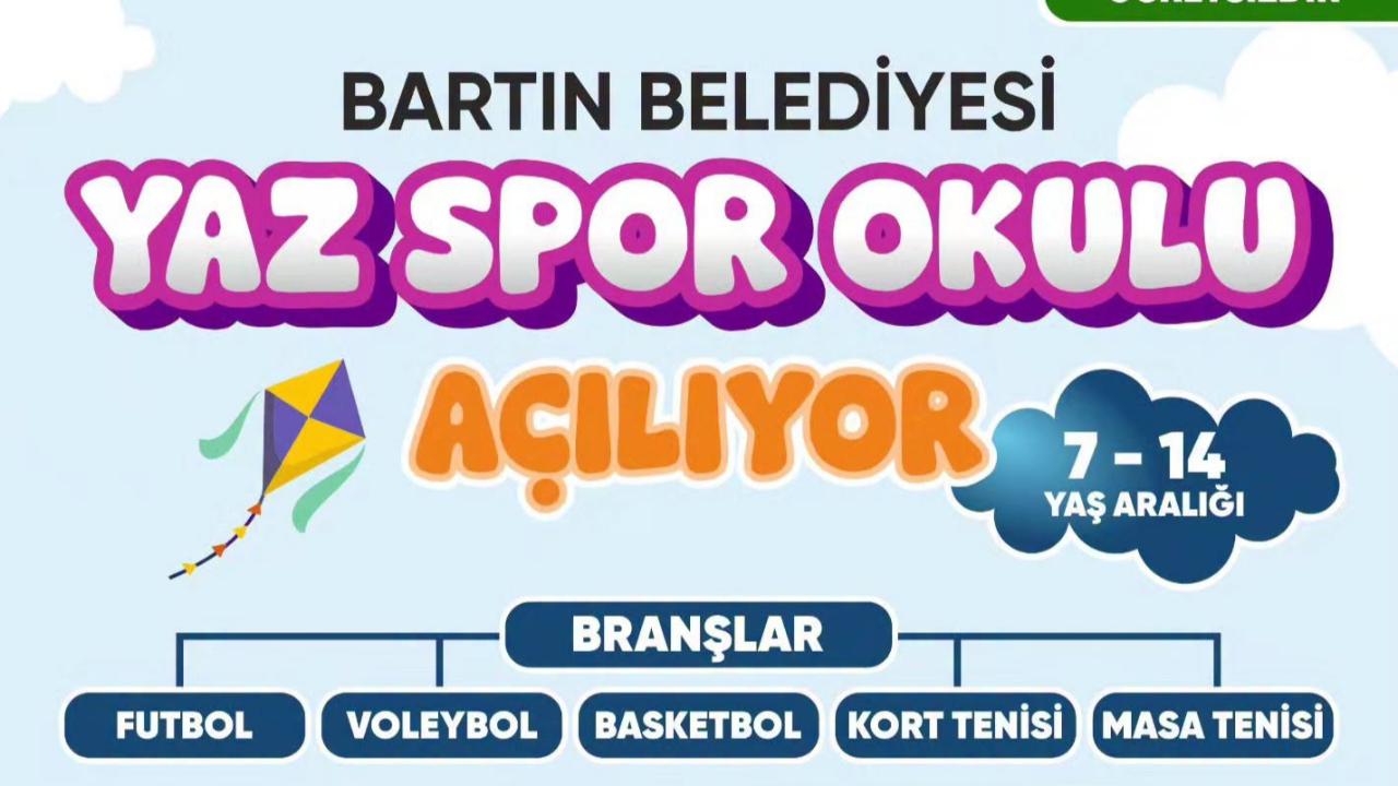 Bartın Belediyesi Yaz Spor Okulu Başlıyor