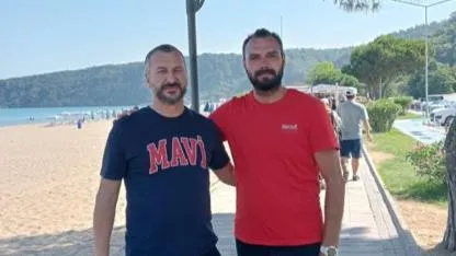 İnkum'da tatil yaparken görüntülendi