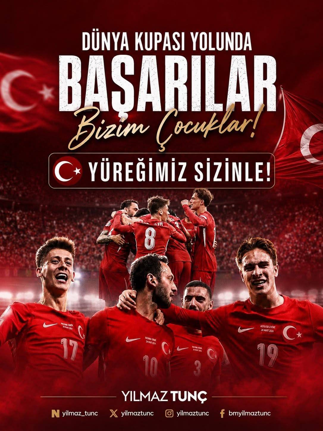 Yılmaz Tunç Milli Takıma Başarılar Diledi