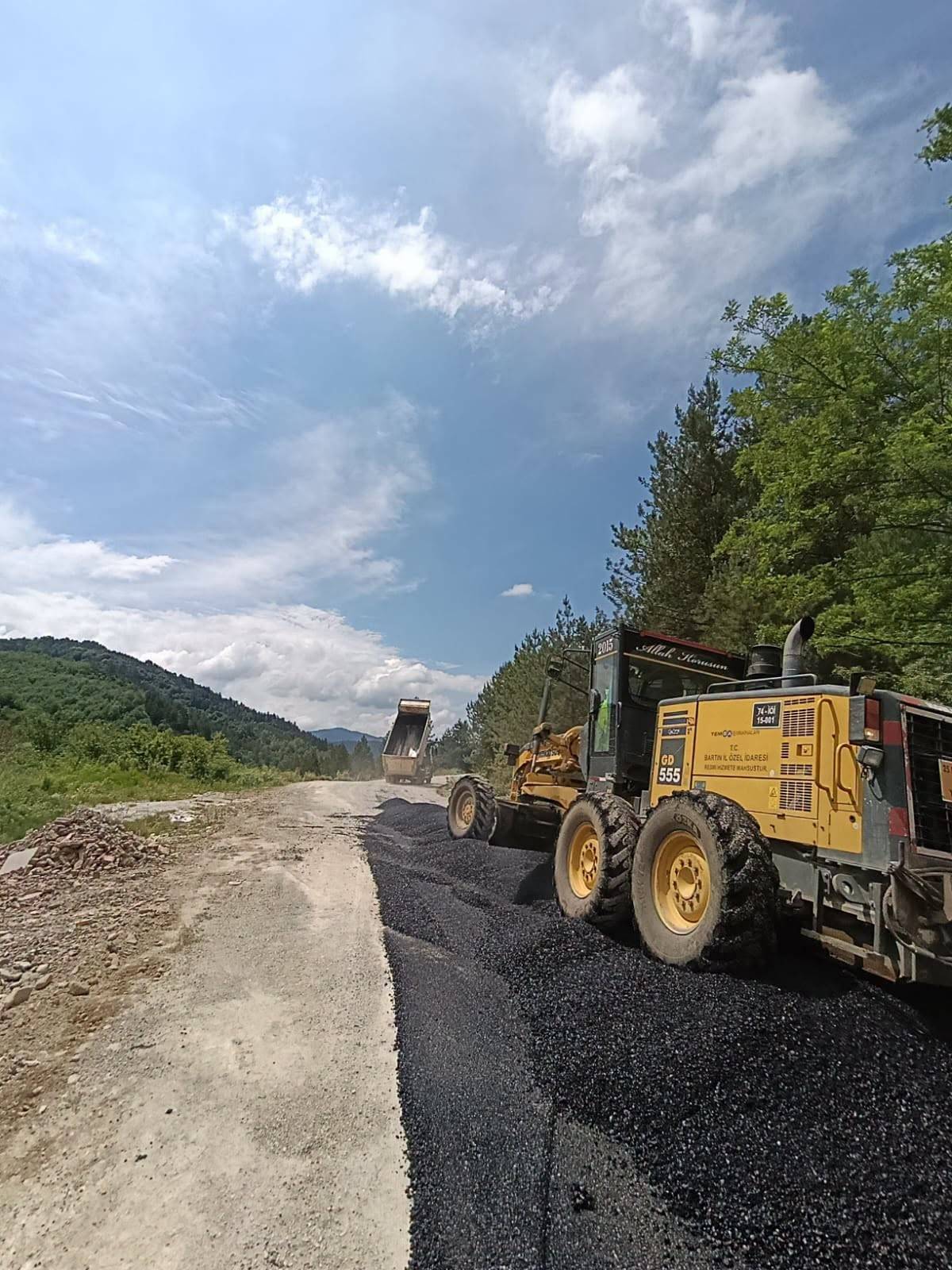 İki köy arasındaki yol yenilendi