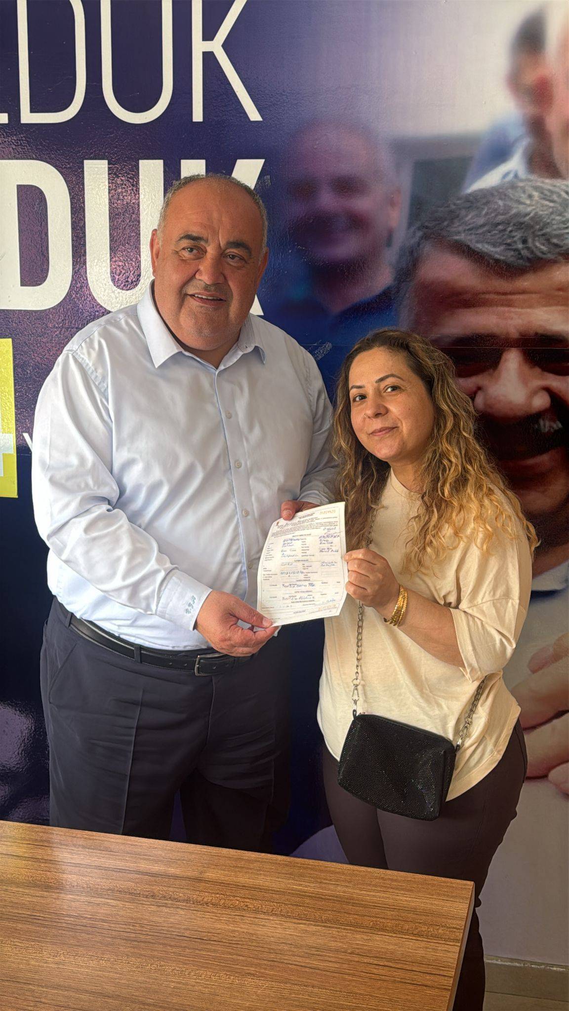 Üye kaydını bizzat yaptı
