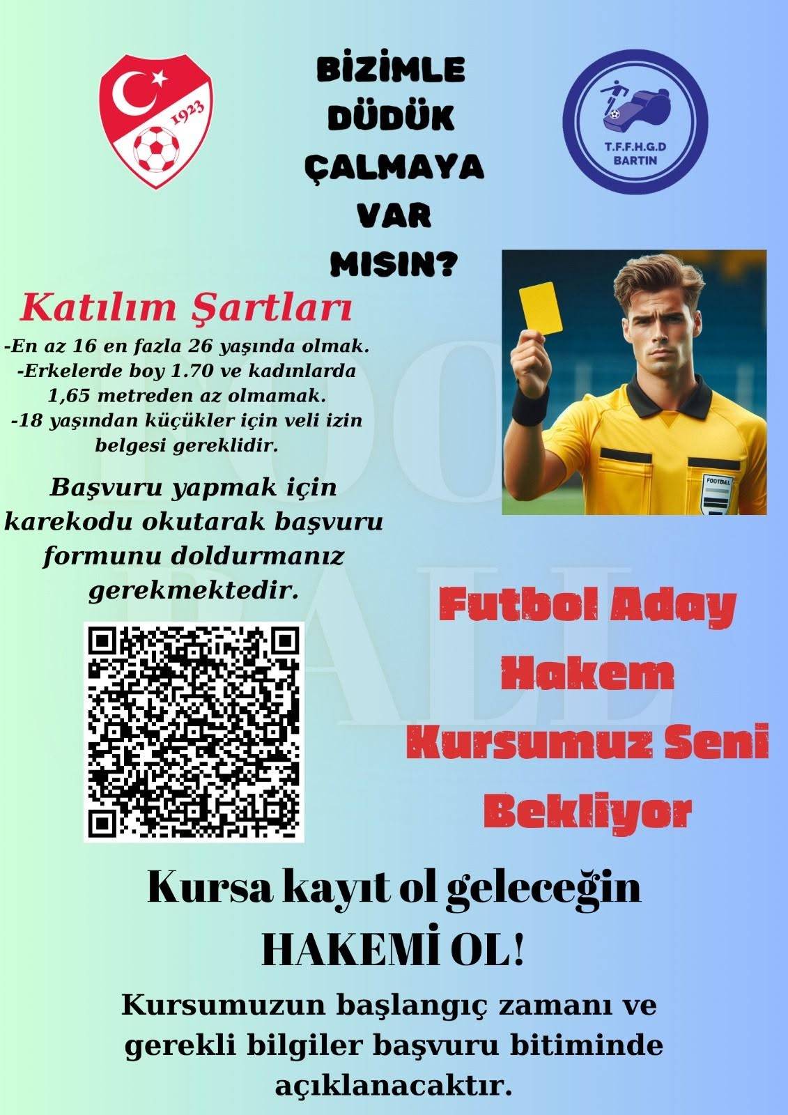 Bartın'da Aday Hakem Kursu Açılacak